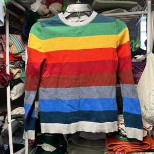 H&M 8-10y Cotton Colorful Striped Sweater